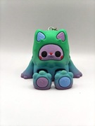 Brelok 3d Tęczowy kot