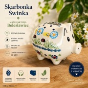 Świnka ceramiczna  skarbonka ceramika Bolesławiec