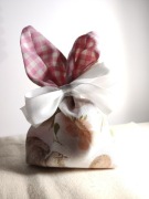 Sakiewka "Zajączek Wielkanocny" – woreczek na prezent, handmade, rękodzieło