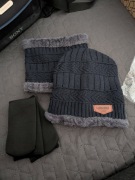 Ocieplany komplet zimowy bardzo ciepły granatowy