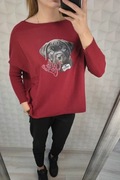 Bluzka sweterkowa z aplikacją pieska Cane Corso Minouu