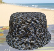 Kapelusz Panama i zawieszek na torebkę crochet, zestaw ręcznie robiony 