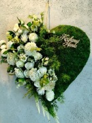 Serce z mchu dekoracja do powieszenia 