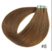 Włosy tape on 40cm 60 pasm kolor #8+ 30taśm gratis