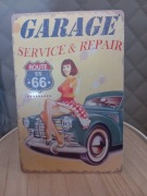 TABLICZKA GARAGE ROUTE 66 