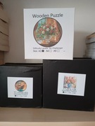 Puzzle drewniane 3D A3 3 pudełka