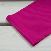 Dzianina ściągacz prążkowany prążek róż fuksja różowy bawełniana  