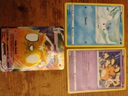 Pokemon karty G-Max Fireball V Max Single strike Petznief Dedenne zestaw