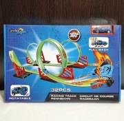 Tor samochodowy z samochodzikiem pull back Wyrzutnia