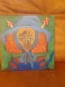 Obraz portret abstrakcyjny akryl na płótnie