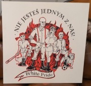 OBRAZ SKINHEAD WHITE PRIDE NIE JESTEŚ JEDNYM Z NAS