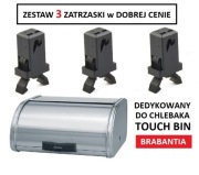 Zatrzask chlebak / kosz Brabantia Touch Bin - 3 sztuki