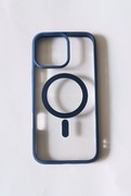 Etui/case przezroczyste z magsafe niebieskie iPhone 16 pro max