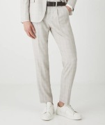 Spodnie garniturowe Medicine beżowe w kratę XXL – eleganckie, jak nowe