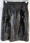 Czarne cekiny spodnica ARABELLA POLLEN, jak nowa S