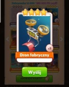 Dron fabryczny KARTA COIN MASTER 