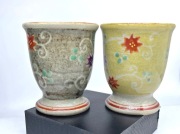 Japonia. Dwie czarki do herbaty, yunomi, sygnowane. I połowa XXw.