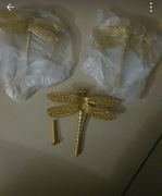 Uchwyt ważka złota 2 szt 