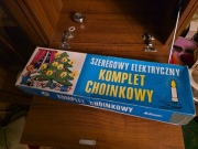 Stary szeregowy elektryczny komplet choinkowy Millenium PRL sprawny