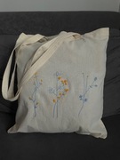 Bawełniana torba shopper handmade roślinki