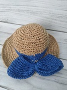 Kapelusz letni rafia handemade 