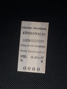 Magnes Bilet Konigswalde (Bartnica) - Ludwigsdorf