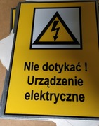 Tablica nie dotykać urządzenie elektryczne - stal 