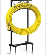 Uchwyt na wąż ogrodowy, wolnostojący metalowy