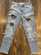 Spodnie dżinsy z dziurami skinny kabaretki XS