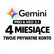 GEMINI PRO + VEO 3.1 4 MIESIĄCE PRYWATNE KONTO CHAT AI GOOGLE GEMINI