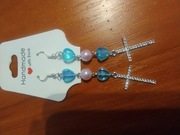 Kolczyki wiszące. Rękodzieło. Komunia