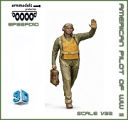 Figura pilota z druku  3D  wysoka jakość   1/32