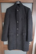 Męski płaszcz brązowy w kratę rozmiar 50