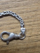 Branzoletka srebrna 20cm 2mm splot królewski