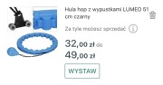 Hula hop z wypustkami LUMEO 51 cm czarny