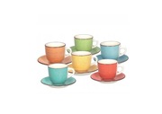 Komplet 6 Filiżanek z/p 90 ml - Tognana Art&Pepper - niepełna kolorystyka