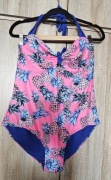 TU różowy strój kąpielowy jednoczęściowy ananasy neon M/L