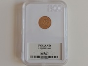 Moneta 2 gr. 1990 r. MS 67. Super.