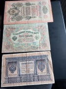 Zestaw banknotów z Carskiej Rosji 