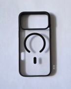 Etui/case przezroczyste z czarnymi wstawkami i MagSafe na iPhone 17 pro max