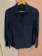 Granatowa koszula, długi rękaw, Massimo Dutti - 36