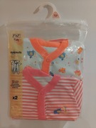 nowe F&F baby 86-92 zestaw 2pak pajace pajacyki piżamki neonowe kolory