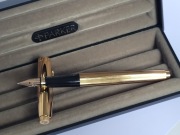 Parker 75 Insignia/Godron France pióro 14K 585 M, stan idealny lata 80.