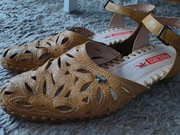 Skórzane ażurowe sandały balerinki pikolinos r. 40