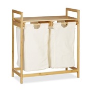 Bambusowy Kosz Pojemnik na pranie z pokrywką