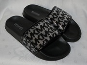 Klapki MICHAEL KORS Jett Crush z mieniącym monogramem r. 31, wkładka 21 cm