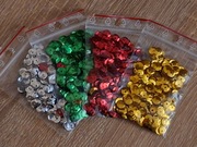 Cekiny 6mm srebrne złote czerwone zielone metaliczne 20g + GRATIS