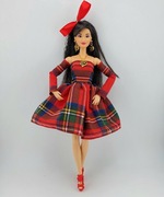 Suknia sukienka ubranko dla lalek Barbie zestaw 11 elementów