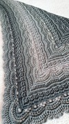 Chusta ażurowa w szarościach 200/90 merino/akryl