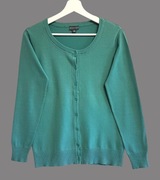 Damski bawełniany sweter zielony z długim rękawem Greenpoint 38/M 